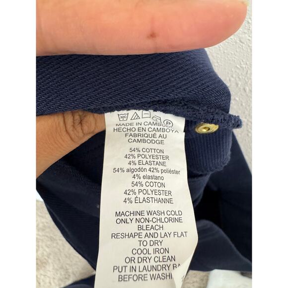 Michael Kors Navy Stretch Pull-On Pants Size Small - Picture 6 of 6